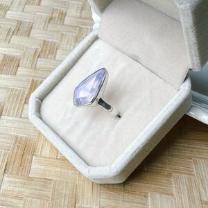Lavender Quartz 925 Sterling Silver Ring | Size 6 | Purple